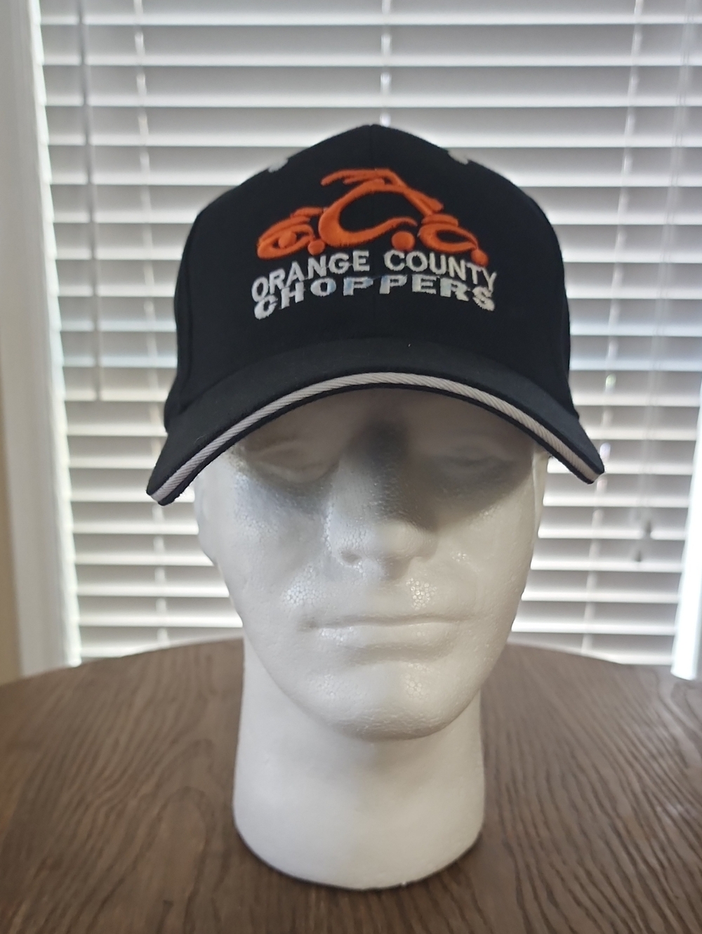 Orange County Choppers Motorcycle Black and Orange Embroidered Baseball Cap